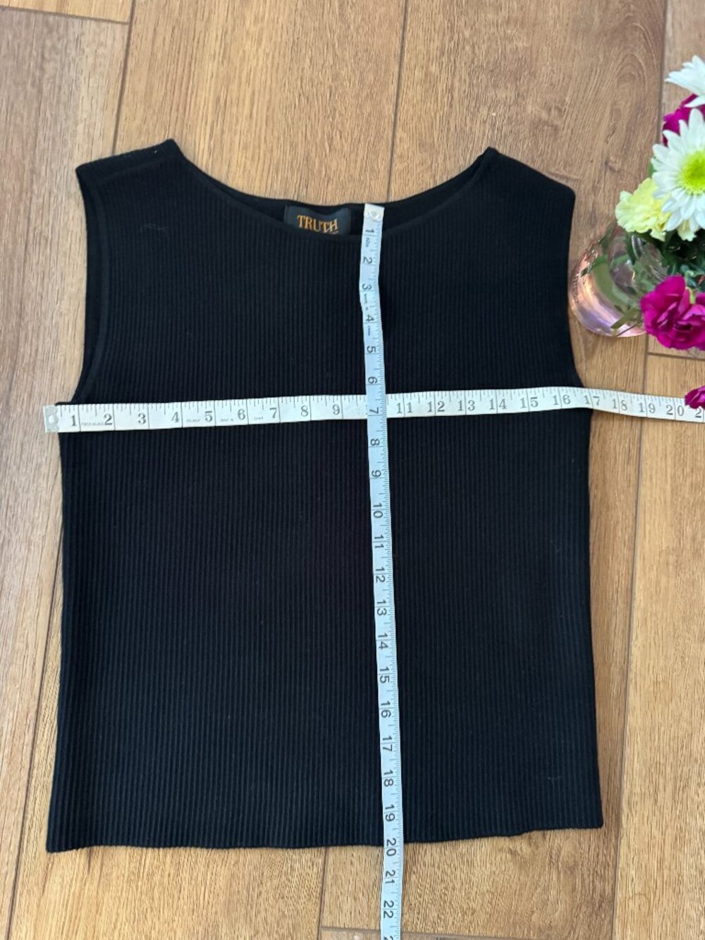Truth Classic Black Ribbed Tank Top Women’s S/P NWT
